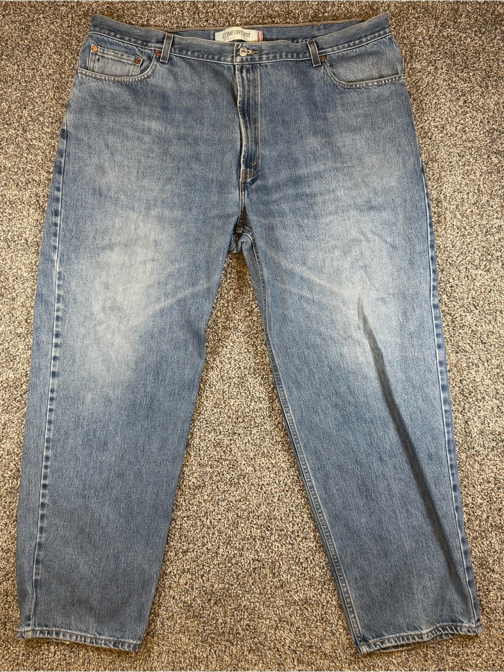 Levis 560 Jeans Mens 46x32 Blue Comfort Fit Loose Tapered Leg Denim Pants Y2K - Picture 2 of 9